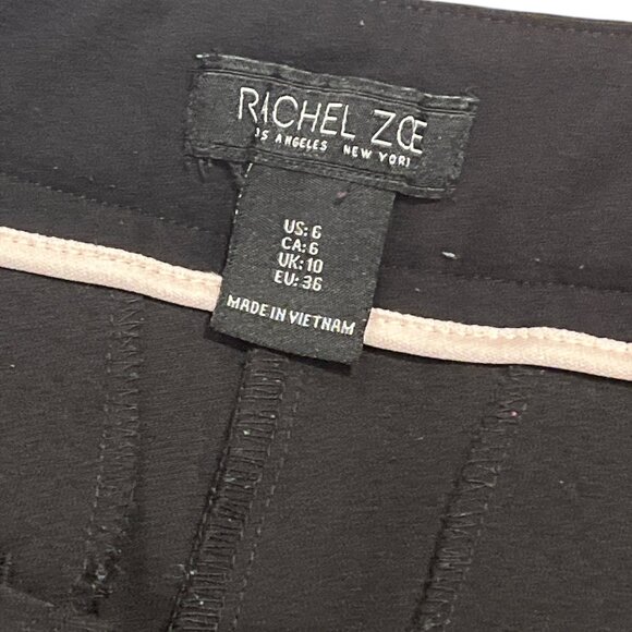 RACHEL ZOE Dress Pants Black Size 6 Stretchy Quality Fabric Straight Leg - Picture 3 of 9